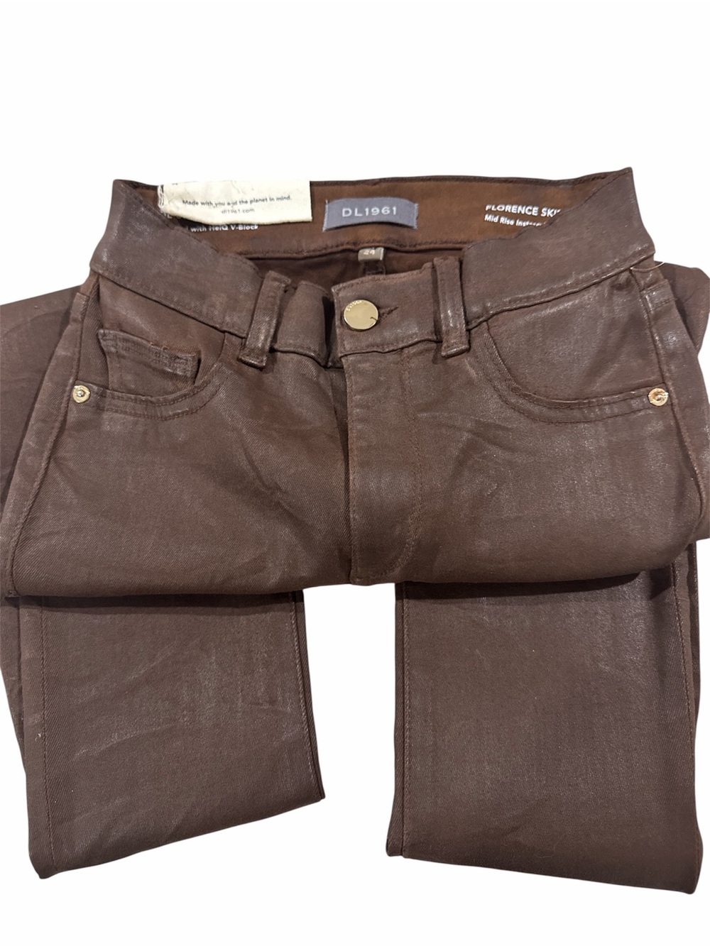 DL1961 Florence Sky Skinny Jeans in Brown